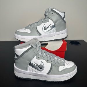 New Nike WMNS Dunk High UP Light Smoke Grey DH3718-106 Size:6